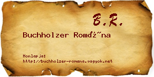 Buchholzer Romána névjegykártya